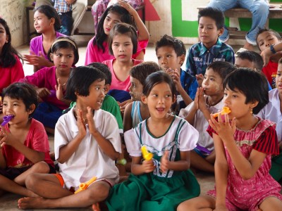 Students enjoy learning at the Burmese Learning Center in Kuraburi, Thailand