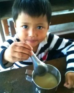 Soy milk project at Burmese Learning Center Kuraburi