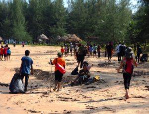 Beach Clean up Koh Phra Thong Thailand