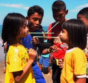 Game Day at Burmese Learning center with volunteers