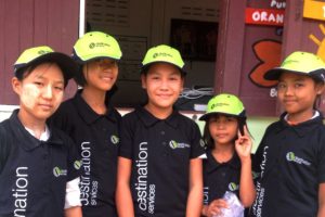 Happy children attending the Burmese Learning Center in Kuraburi, Phang Nga, Thailand