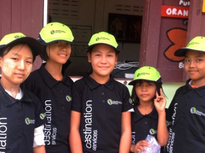 Happy children attending the Burmese Learning Center in Kuraburi, Phang Nga, Thailand
