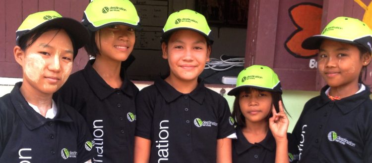 Happy children attending the Burmese Learning Center in Kuraburi, Phang Nga, Thailand