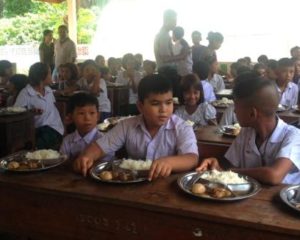 Free lunch at the Burmese Migrant Education Program in Kuraburi Phang Nga