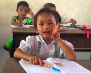 A young child at the Burmese Migrant Education Program in Kuraburi Phang Nga