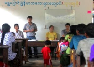 A parent-teacher meeting at the Burmese Learning Center Kuraburi