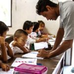 Students learning at the Burmese Learning Center in Kuraburi